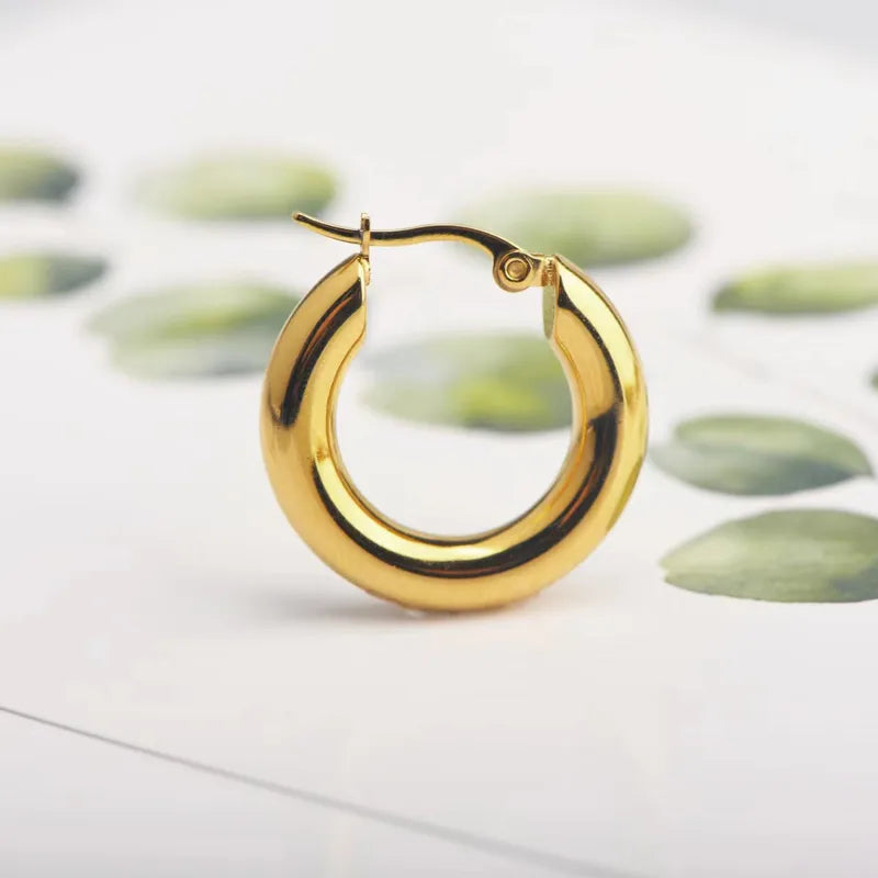 18K Gold Plated Hoop Earrings