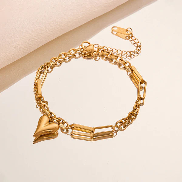 18k Gold Heart shape Bracelet