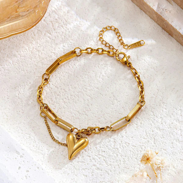 18k Gold Heart shape Bracelet