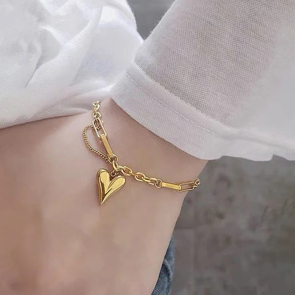 18k Gold Heart shape Bracelet