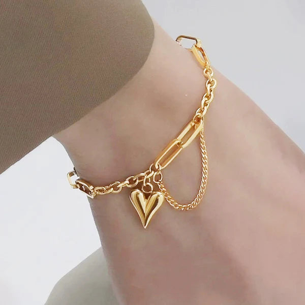 18k Gold Heart shape Bracelet