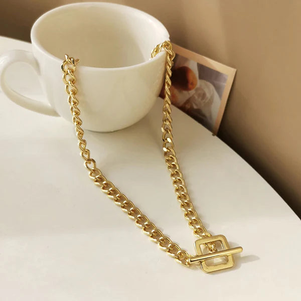 18k Gold Plated Geometric Necklace For Women
