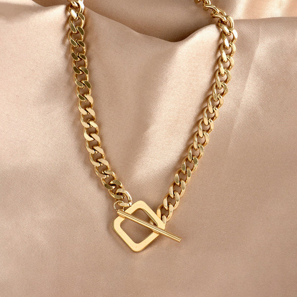 18k Gold Plated Geometric Necklace For Women