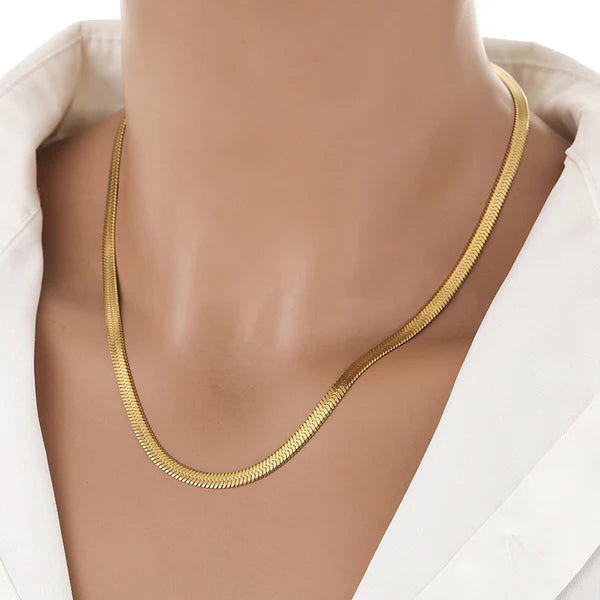 18k Gold Plated Snake Chain Necklace