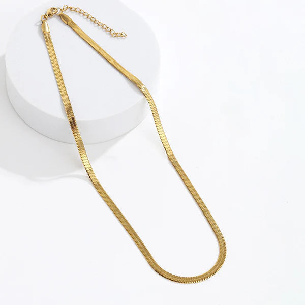18k Gold Plated Snake Chain Necklace