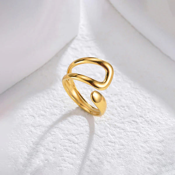 18k gold plated Adjustable Finger Ring