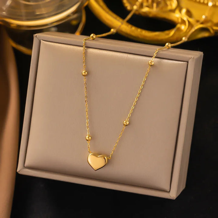 18K Gold Plated Ion Plating Flowers Earrings Necklace Jewelry Set