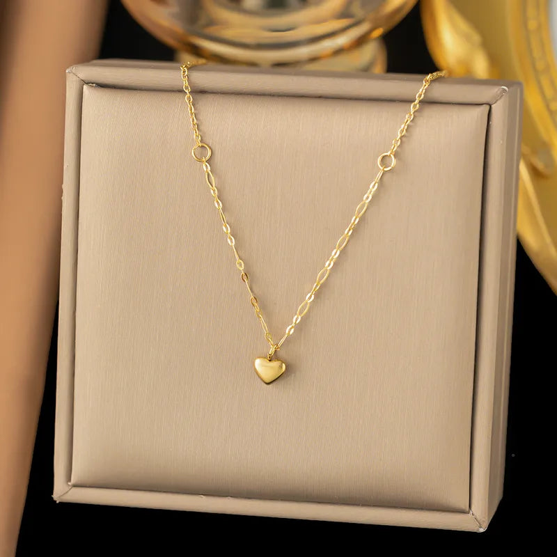 18K Gold Plated Ion Plating Flowers Earrings Necklace Jewelry Set