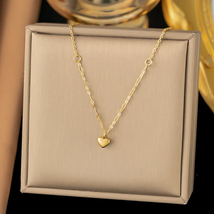 18K Gold Plated Ion Plating Flowers Earrings Necklace Jewelry Set