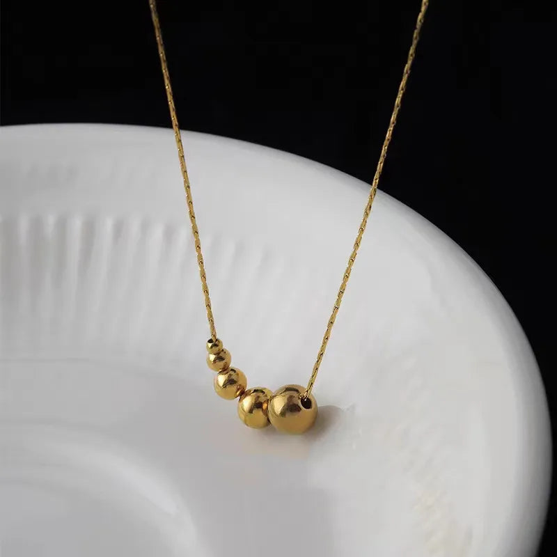 18K Gold Solid Color necklace 100% water proof