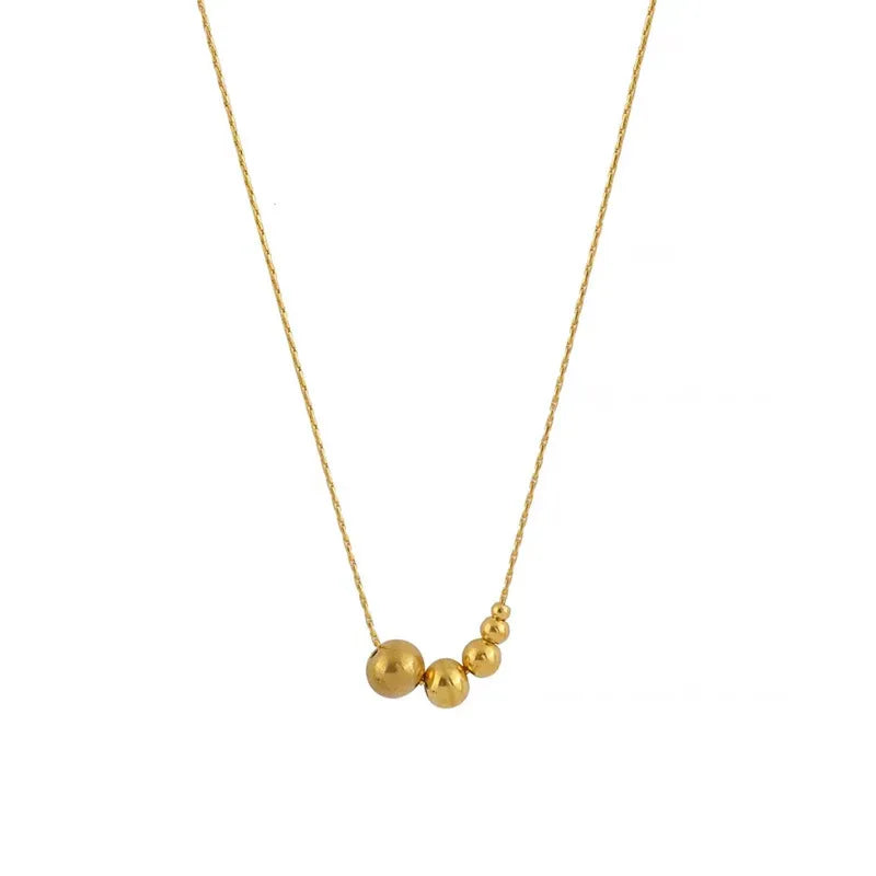 18K Gold Solid Color necklace 100% water proof