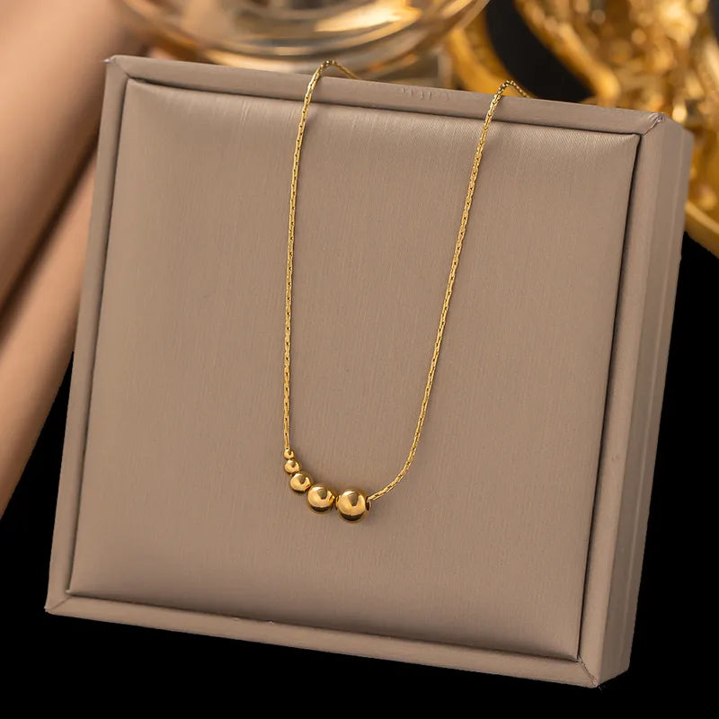 18K Gold Solid Color necklace 100% water proof