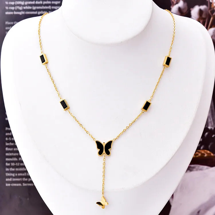 18K Gold Plated clasic style waterproof necklace