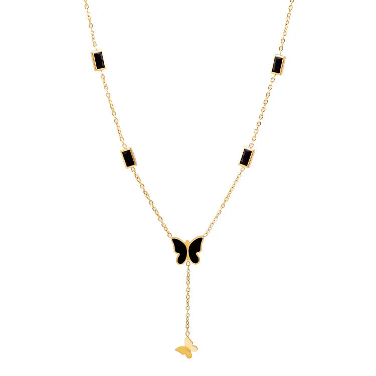 18K Gold Plated clasic style waterproof necklace