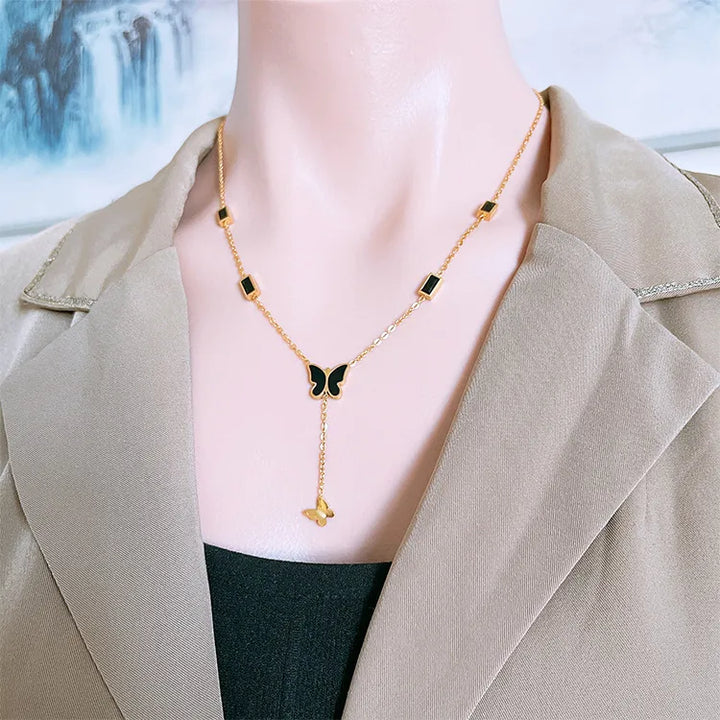 18K Gold Plated clasic style waterproof necklace