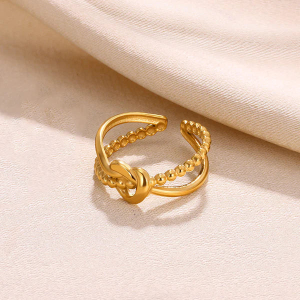 18 k gold plated Adjustable Finger Ring