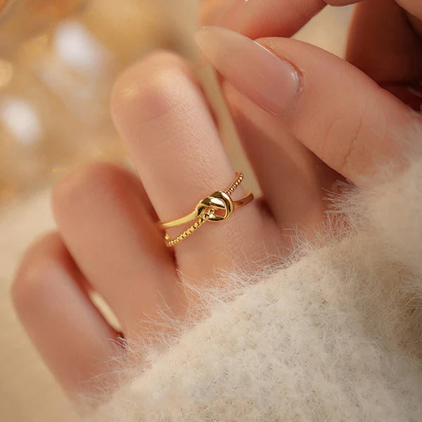 18 k gold plated Adjustable Finger Ring