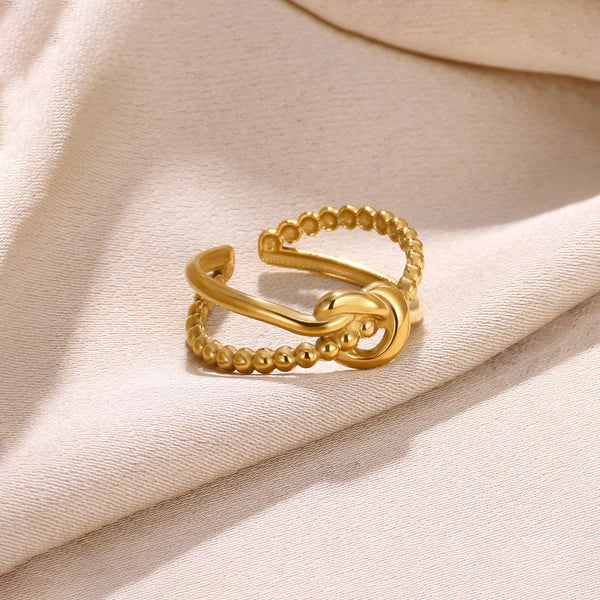 18 k gold plated Adjustable Finger Ring