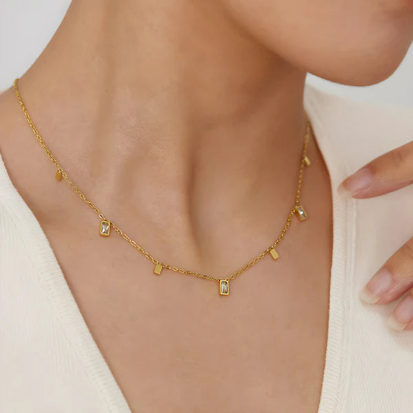 18k Gold-Toned Geometric Necklace