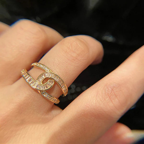 18 k gold plated Adjustable Finger Ring