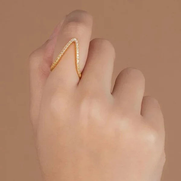 Gold Plated Stainless Steel 18k gold Adjustable Finger Ring