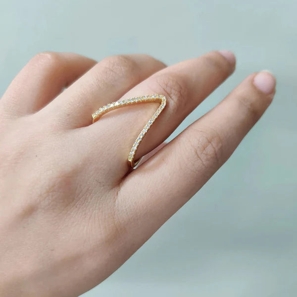 Gold Plated Stainless Steel 18k gold Adjustable Finger Ring