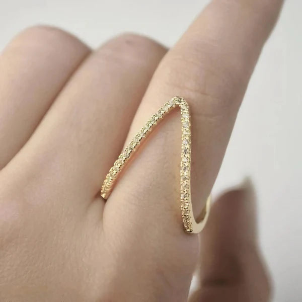 Gold Plated Stainless Steel 18k gold Adjustable Finger Ring