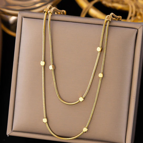 18k Gold plated-Toned Geometric Necklace&nbsp;