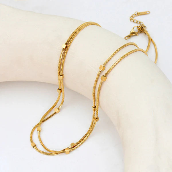 18k Gold plated-Toned Geometric Necklace&nbsp;