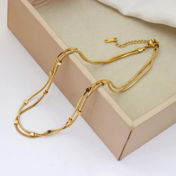 18k Gold plated-Toned Geometric Necklace&nbsp;