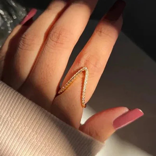 Gold Plated Stainless Steel 18k gold Adjustable Finger Ring